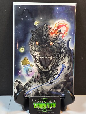 GODZILLA VS. FANTASTIC FOUR #1 MARVEL 2025 NM 1ST PRINT PEACH MOMOKO 1:100 INC.-image