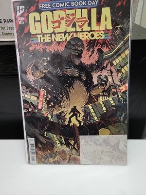 Godzilla 2025 FCBD Unstamped Near Mint! Mylar Bag + Board 8 pix SUPER packaging!-image