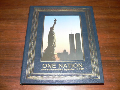 One Nation, America Remembers September 11, 2001 Leather Collector's Ed. HC Book-image