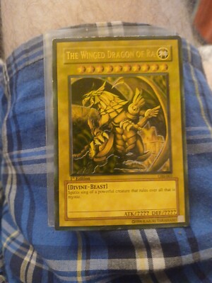YuGiOh GBI-003 Secret Rare The Winged Dragon Of Ra 1996 2003 Game Boy Promo Mint-image