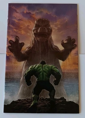 Godzilla vs Hulk #1 Stonehouse 1:100 Virgin Incentive Variant Marvel Comics-image