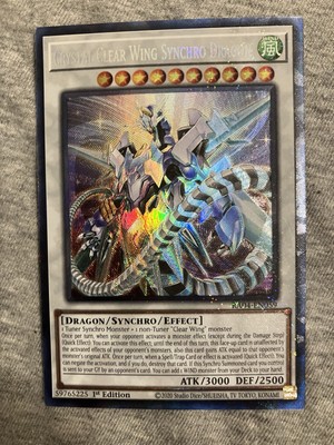 Yugioh Crystal Clear Wing Synchro Dragon RA04-EN059 1st Ed PCR NM PRESALE -image
