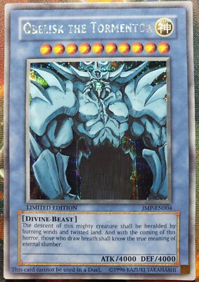 Yugioh Shonen Jump Promo Obelisk the Tormentor JMP-EN004 Secret Rare-image