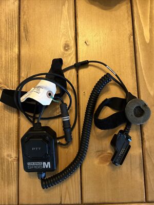 Con-Space SR65M Radio Push-To-Talk PTT w/ Throat Mic & Universal Speaker-image