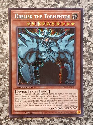 Yugioh SBC2-ENB01 Obelisk the Tormentor Prismatic Secret Rare 1st NM-image