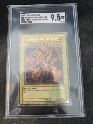 Yugioh! The Winged Dragon of Ra Secret Rare 2003 Yugioh GBI-003 SGC 9.5-image