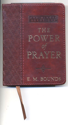 THE POWER OF PRAYER BY EM BOUNDS - LUXLEATHER COVER, ONE MINUTE DEVOTIONALS !!-image
