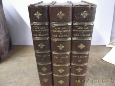 The Autobiography & Correspondence of Mary Granville, 3 Vols., LEATHER, 1861-image