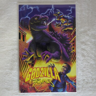 Godzilla Rivals Mothra vs Moguera Variant Poncho Trade Exclusive Cover 2024    B-image