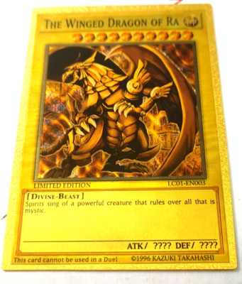 Yu-Gi-Oh! Gold Foil The Winged Dragon of Ra Custom Fan Made Trading Card YuGiOh-image
