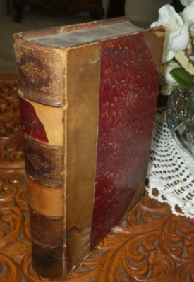 LIFE OF VOLTAIRE by JAMES PARTON 1882 FINE LEATHER BINDING VOLUME 1  VOL I  RARE-image