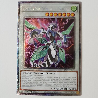 Clear Wing Synchro Dragon - RA04-EN249 - NM - Platinum Secret Rare - 1st ed-image