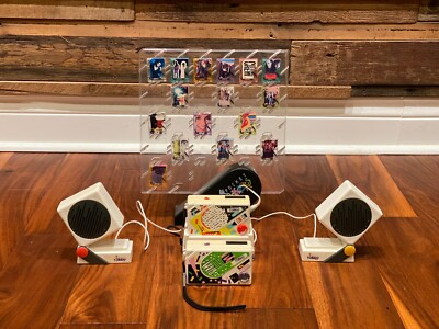 Pocket Rockers Fisher Price Cassette Player Tapes Speakers w/ Stand Works Great!-image