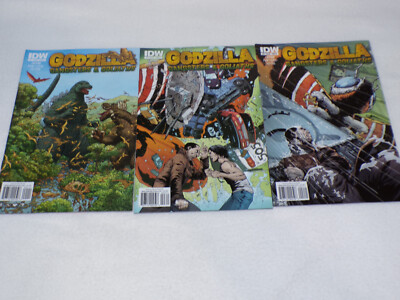 Lot of 3 IDW Comics, Godzilla, Gangsters & Goliaths Issues 1-3. VF-image