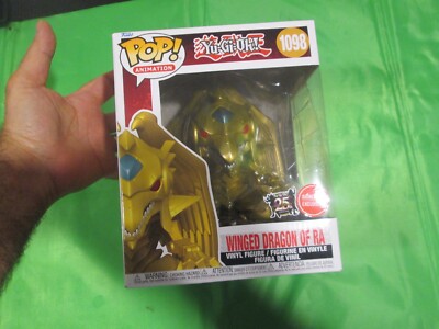 FUNKO POP YU-GI-OH WINGED DRAGON OF RA # 1098 METALLIC GAMESTOP 25th ANNIVERSARY-image