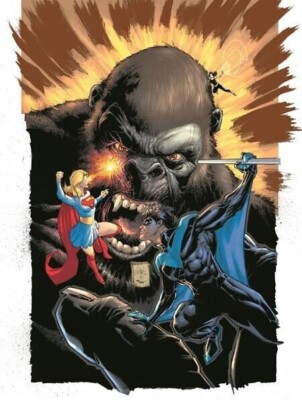 JUSTICE LEAGUE VS GODZILLA VS KONG #4 CVR B PORTACIO KONG VAR-image