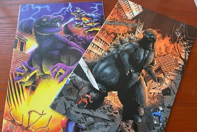 Set TWO Godzilla Comics Mighty Morphin AND Godzilla Rivals VIRGIN STASHHHLOOT VG-image