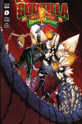 Godzilla Vs MMPR II #1 Cvr B Sanchez IDW Comic Book-image