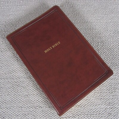 NKJV Holy Bible Super Giant Print Thomas Nelson Embossed Leather Soft Cover-image