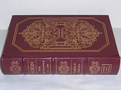 easton press SIGNED FIRST ED. NIXON Ruin Recovery 1973-1990 Stephen Ambrose-image