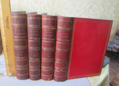 4Vols,LIFE & LETTERS Of WASHINGTON IRVING,1862,Pierre M. Irving,1st Ed,Illust-image