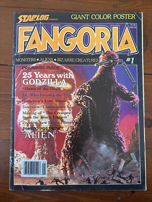Fangoria Magazine #1 (1979) Godzilla Cover + Poster Vintage First Horror Key-image