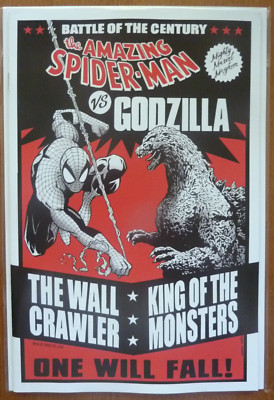 GODZILLA vs. AMAZING SPIDER-MAN #1 GARBETT VARIANT..MARVEL 2025 1ST PRINT..NM-image