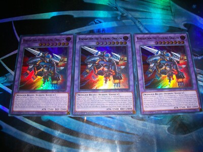 3x Rindbrumm the Striking Dragon 1st Edition Ultra Rare RA02-EN025 Yu-Gi-Oh!-image