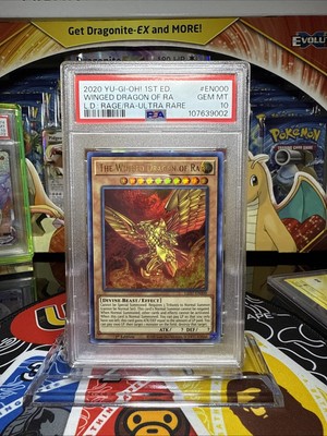 2020 YU-GI-OH! LED7-EN000 THE WINGED DRAGON OF RA 1ST ED ULTRA RARE PSA 10 GM-image