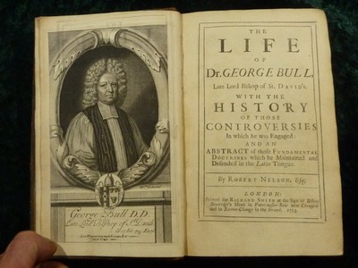 CONTEMPORARY LEATHER BOUND ROBERT NELSON GEORGE BULL LIFE 1713 PORTRAIT 1ST ED-image