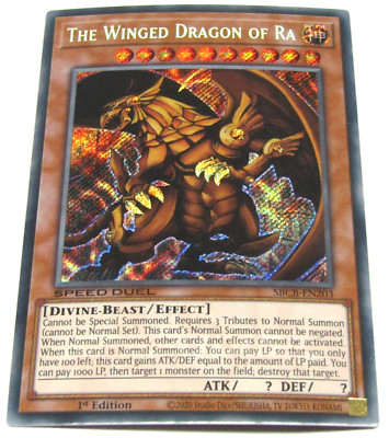Yugioh The Winged Dragon of Ra SBCB-EN203 Speed Duel Secret Rare TCG Card-image