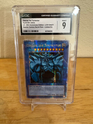 Yu-Gi-Oh! Obelisk the Tormentor (Quarter Century Secret Rare) CGC 9 LC01-EN001-image