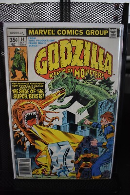 Godzilla King of Monsters #14 Newsstand Marvel 1978 Siege of Super Beasts 3.0-image