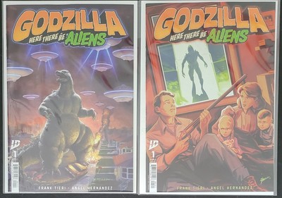 Godzilla Here There Be Aliens #1. Lot of 2 Standard Covers, NM/Better -image