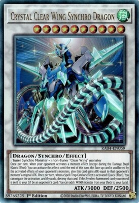 Crystal Clear Wing Synchro Dragon (RA04-EN059) - Ultimate Rare - 1st Edition-image
