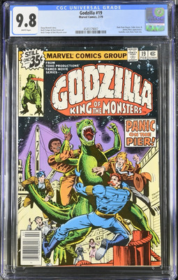 Godzilla  # 19 CGC 9.8 NM+   White pgs   2/79  Newsstand Edition S.H.I.E.-image
