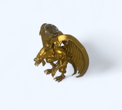 Yugioh Yu-Gi-Oh The Winged Dragon of Ra Figure Hanger Backpack or Keychain-image