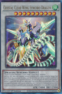 1X NM Crystal Clear Wing Synchro Dragon - RA04-EN059 - Ultimate Rare 1st Edition-image