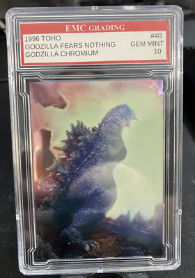 GODZILLA 1996 CHROMIUM AMADA #40 Graded 10 MINT SUPER COOL! VINTAGE-image