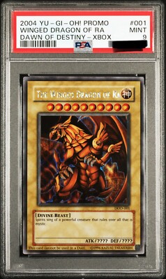 Yu-Gi-Oh! The Winged Dragon of Ra DOD-001 The Dawn of Destiny Promo PSA MINT 9-image