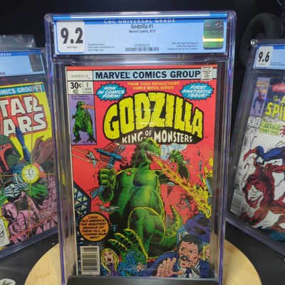Godzilla #1 1977 Marvel CGC 9.2  WP. -image