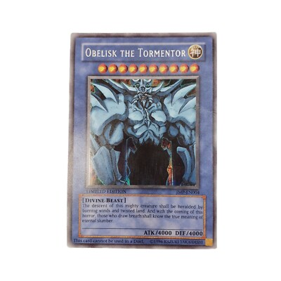 Yu Gi Oh! Obelisk The Tormentor JMP-EN004 Secret Rare Card Limited Edition Promo-image