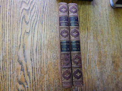 Gaskell, E.C.  The Life of Charlotte Bronte,1ST US EDITION, 2 VOLS, LEATHER,1857-image