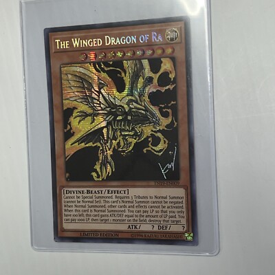 Yu-Gi-Oh! TCG The Winged Dragon of Ra (alternate art) 2019 Gold Sarcophagus Tin-image