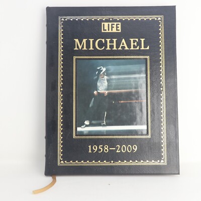 Michael Jackson Leather Bound Hardcover Book-Life Michael 1958-2009-image