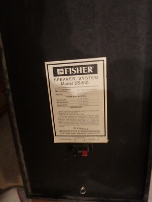 3C-pair of vintage FISHER floor speakers- DS-810 3 way- 8 ohm working -case good-image