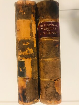 Personal Memoirs of U.S Grant Vol. I & II, 1st Ed. 1885, 1886 Leather, Civil War-image