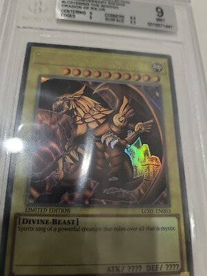 Yugioh  - The Winged Dragon Of Ra - 25th - LC01-EN003 - Ultra Rare ,BGS 9-image