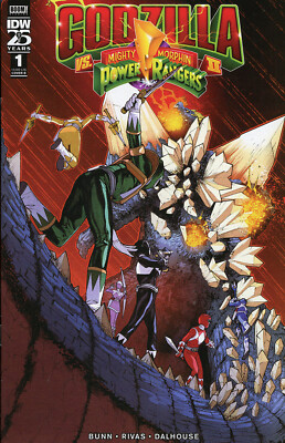 GODZILLA VS MMPR II #1 SANCHEZ VAR  IDW PUB.  COMICS  STOCK IMG 2024-image