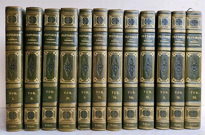 1826 LIVES of ILLUSTRIOUS MEN by PLUTARCH antique ILLUSTRATED 12 volumes FRENCH-image